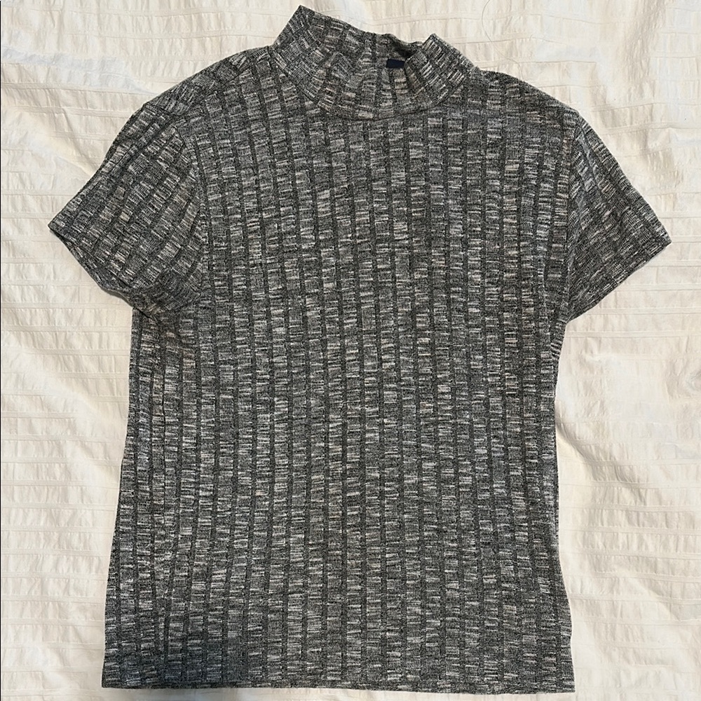 Gray Textured Women's Top